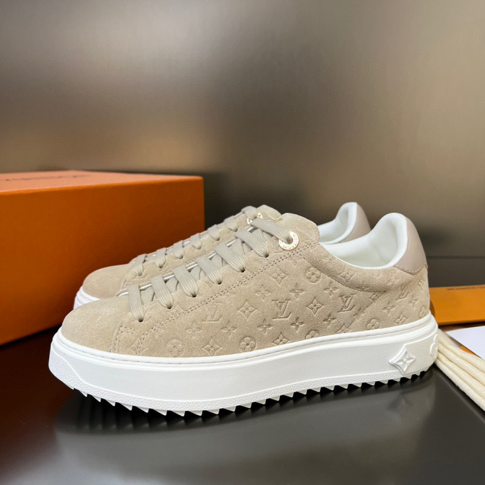 Louis Vuitton Time Out Suede Low Top Flat Casual Shoes #nigo96242