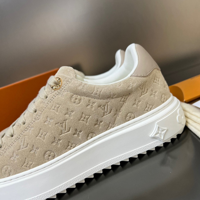 Louis Vuitton Time Out Suede Low Top Flat Casual Shoes #nigo96242