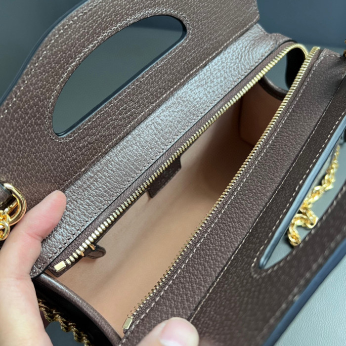 GUCCI Presbyopic Chain Leather Shoulder Bag Bags #nigo53695