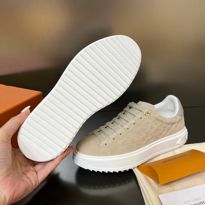 Louis Vuitton Time Out Suede Low Top Flat Casual Shoes #nigo96242