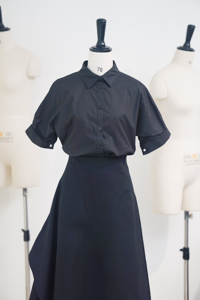 Dior Blouse With Puff Sleeves Women's Embroidered Logo Short Sleeve Shirt #nigo96261
