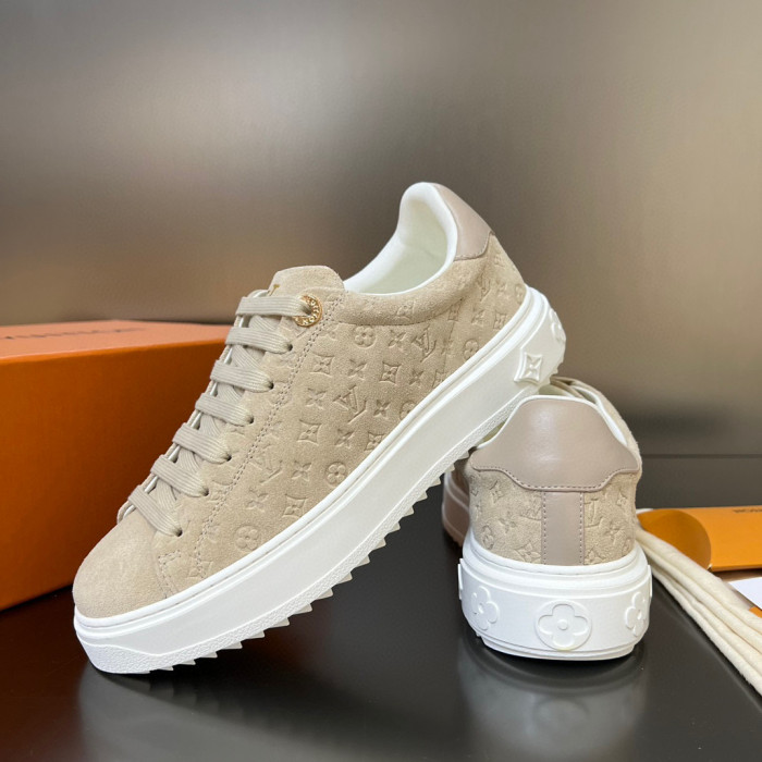 Louis Vuitton Time Out Suede Low Top Flat Casual Shoes #nigo96242