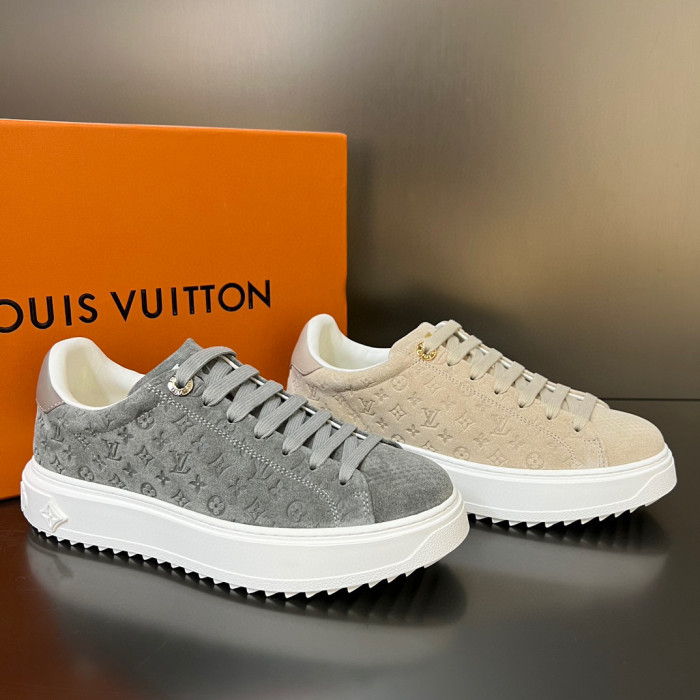 Louis Vuitton Time Out Suede Low Top Flat Casual Shoes #nigo96242
