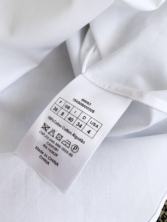 Dior Blouse With Puff Sleeves Women's Embroidered Logo Short Sleeve Shirt #nigo96261