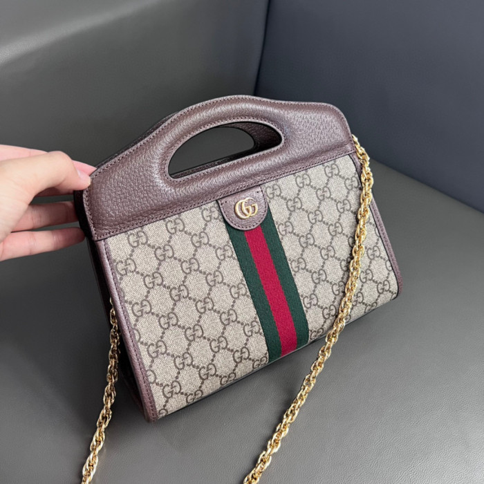 GUCCI Presbyopic Chain Leather Shoulder Bag Bags #nigo53695