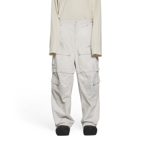 Balenciaga Men's Large Cargo Pants In Light Grey Ngvp #nigo6428