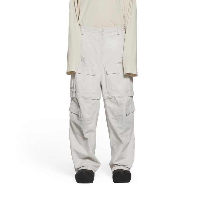 Balenciaga Men's Large Cargo Pants In Light Grey Ngvp #nigo6428