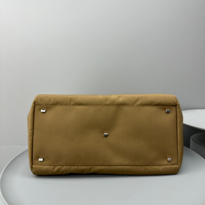 THE ROW Nylon Canvas Leather Handbag Bag #nigo56218
