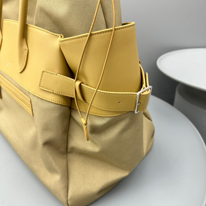 THE ROW Nylon Canvas Leather Handbag Bag #nigo56218