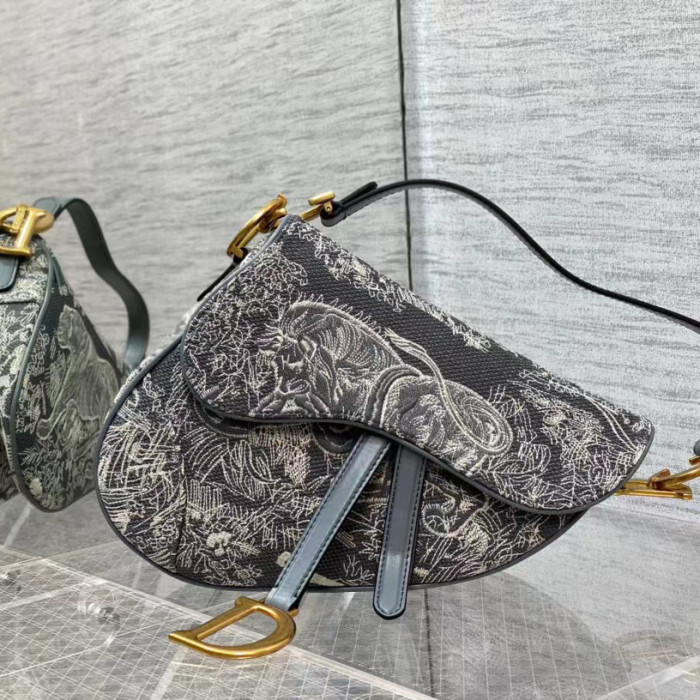 Dior Saddle Bags Oblique Shoulder Messenger Leather Bag #nigo59296