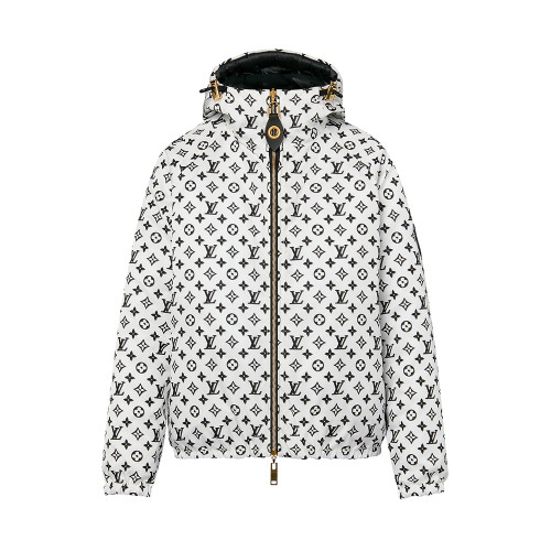 Louis Vuitton Reversible Pinstripe Nylon Hooded Jacket Puffer Down #nigo96263