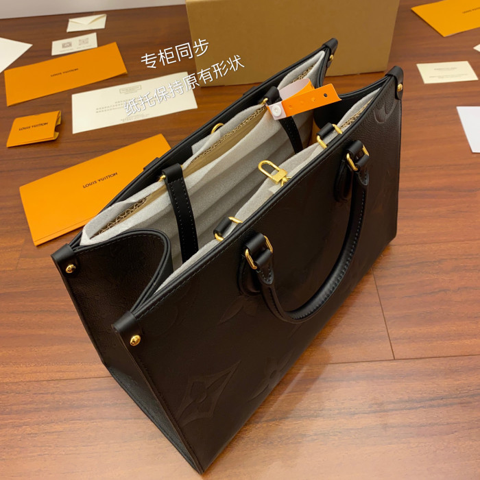 Louis Vuitton One Shoulder Leather Tote Bag #nigo52323