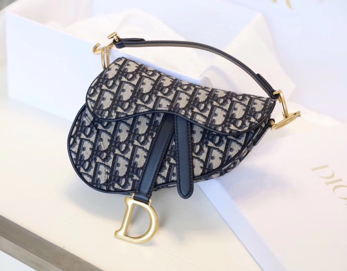 Dior Saddle Bags Oblique Shoulder Messenger Leather Bag #nigo59296