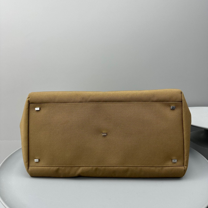 THE ROW Nylon Canvas Leather Handbag Bag #nigo56218