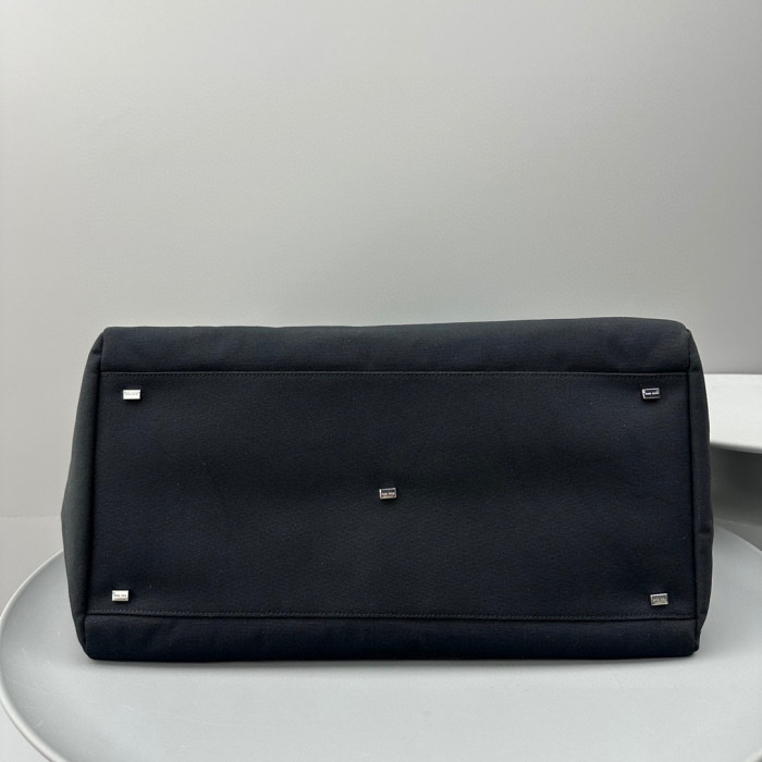 THE ROW Nylon Canvas Leather Handbag Bag #nigo56218