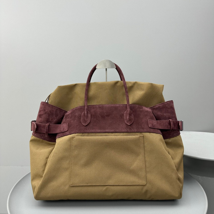 THE ROW Nylon Canvas Leather Handbag Bag #nigo56218