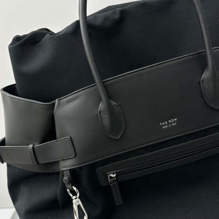 THE ROW Nylon Canvas Leather Handbag Bag #nigo56218