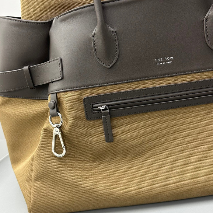 THE ROW Nylon Canvas Leather Handbag Bag #nigo56218