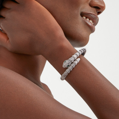 Bvlgari Serpenti Snake Bracelet With Diamonds #nigo96267