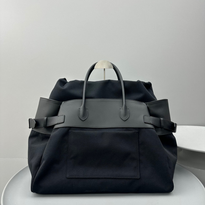 THE ROW Nylon Canvas Leather Handbag Bag #nigo56218
