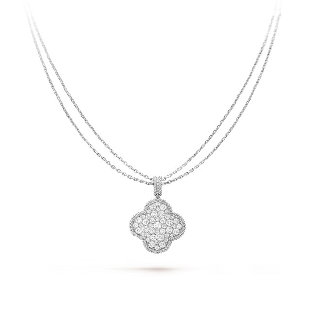 Van Cleef & Arpels Single Flower Necklace Jewelry #nigo96268
