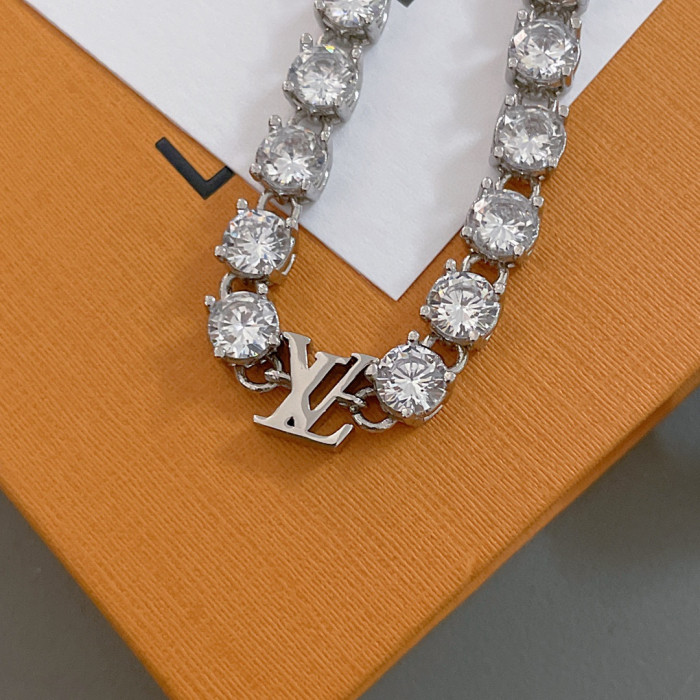 Louis Vuitton Cpystals Bracelet With Diamonds #nigo96265