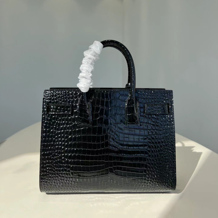 SAINT LAURENT Crocodile cowhide handbag shoulder bag #nigo52329