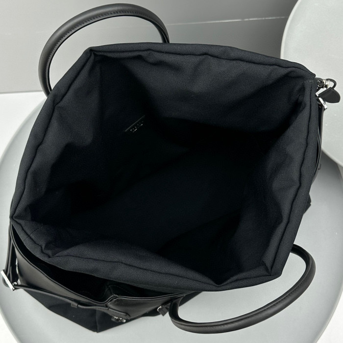 THE ROW Nylon Canvas Leather Handbag Bag #nigo56218