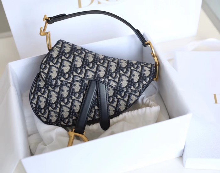Dior Saddle Bags Oblique Shoulder Messenger Leather Bag #nigo59296