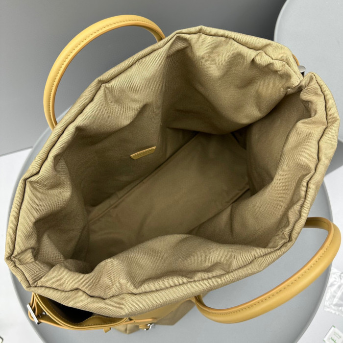 THE ROW Nylon Canvas Leather Handbag Bag #nigo56218