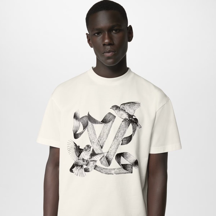 Louis Vuitton Loose Cotton Printed Short Sleeved T-Shirt #nigo21716