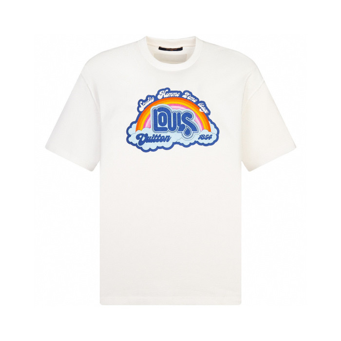 Louis Vuitton Rainbow Cotton T-Shirt Short Sleeve #nigo5818