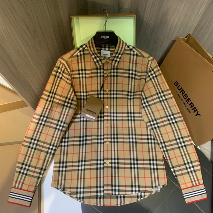 Burberry NIGO Check Button Long-Sleeved Shirt #nigo5862
