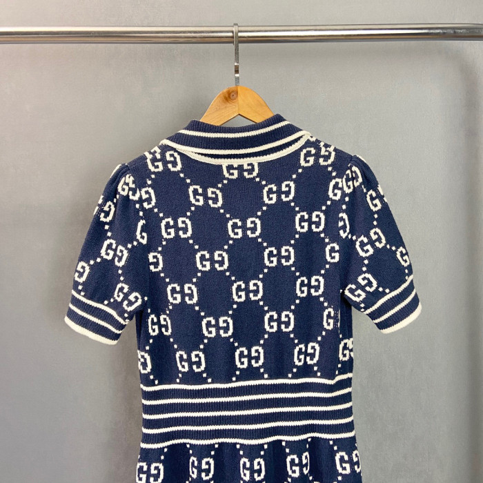 Gucci Knitted Printed Short Sleeved Dress #nigo21712