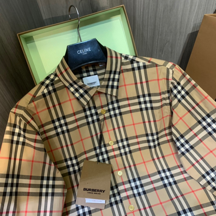 Burberry NIGO Check Button Long-Sleeved Shirt #nigo5862