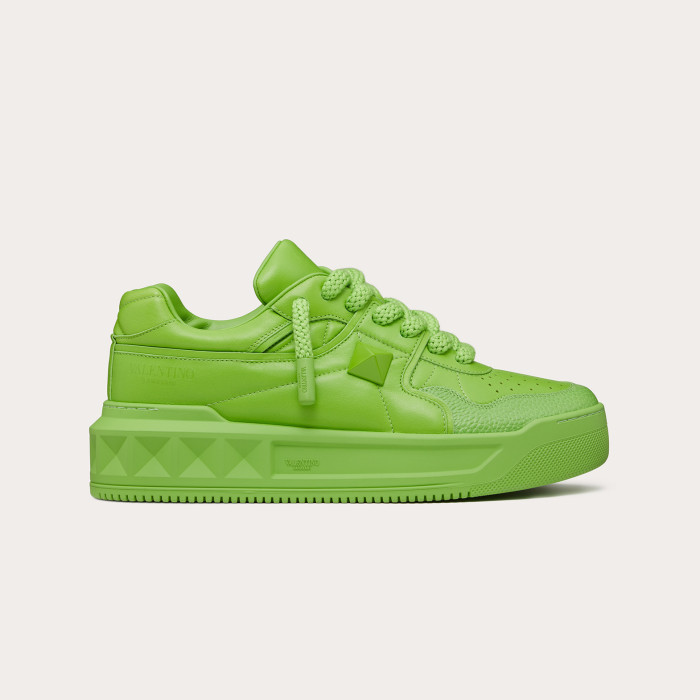 Valentino One Stud Xl Nappa Leather Low Top Sneaker Studded Athleisure Shoes #nigo96282