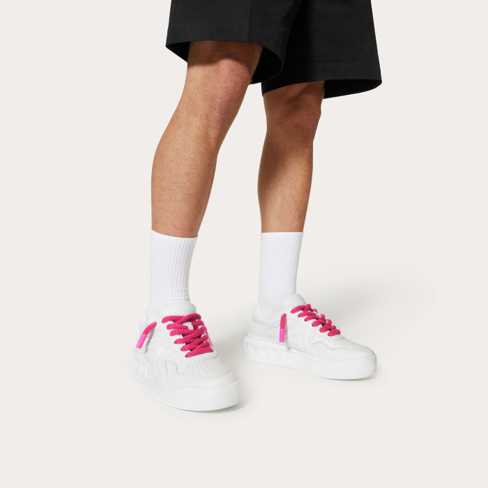 Valentino One Stud Xl Nappa Leather Low Top Sneaker Studded Athleisure Shoes #nigo96282