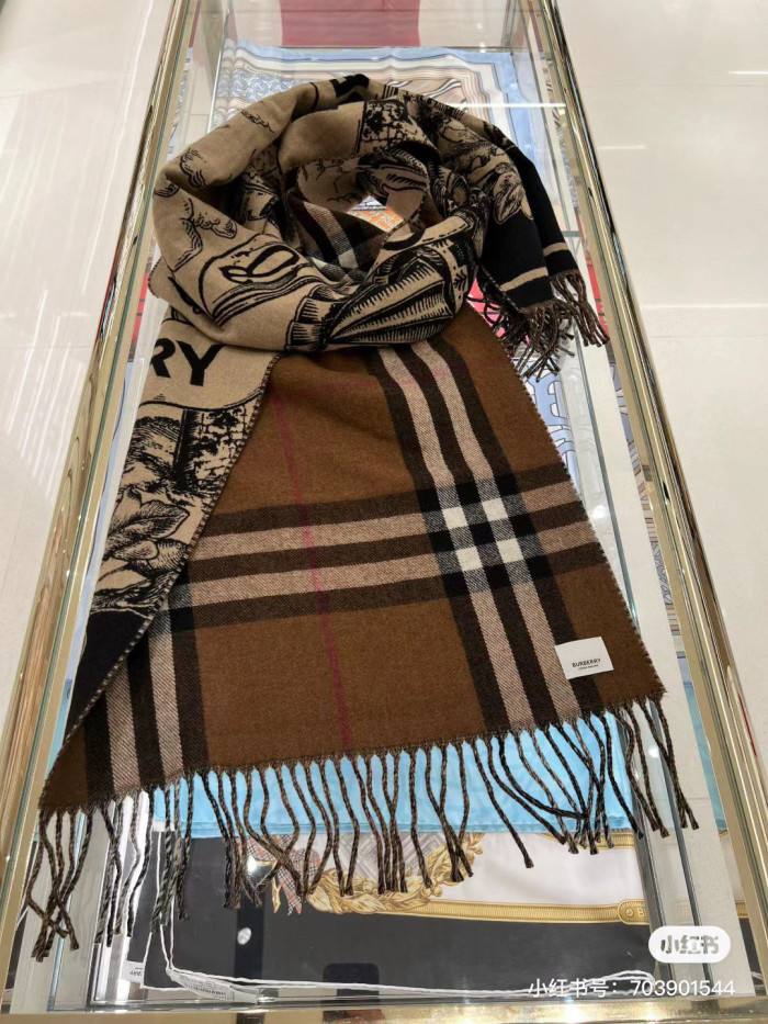 Burberry EKD Cashmere Reversible  Autumn And Winter Warm Scarf Shawl #nigo96285