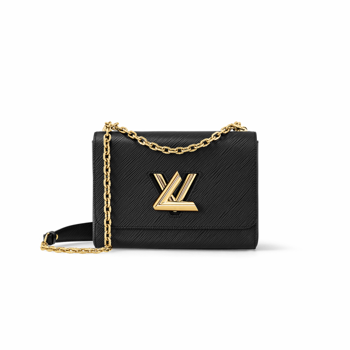 Louis Vuitton TWIST Black Leather Chain Bag #nigo21725