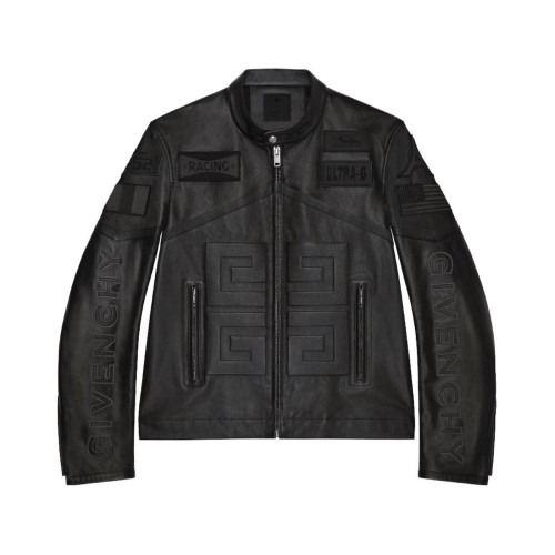 Givenchy Biker Leather Jacket Zip Up Coat #nigo96276
