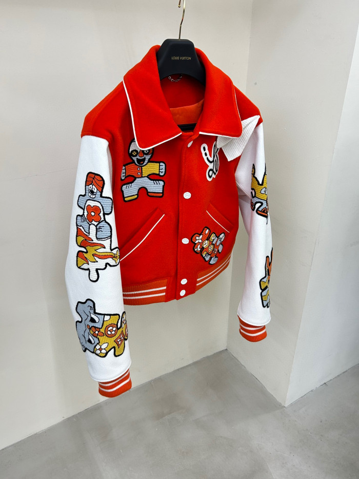 Louis Vuitton Mini Varsity Blouson Colour Blocked Baseball Jacket #nigo96269