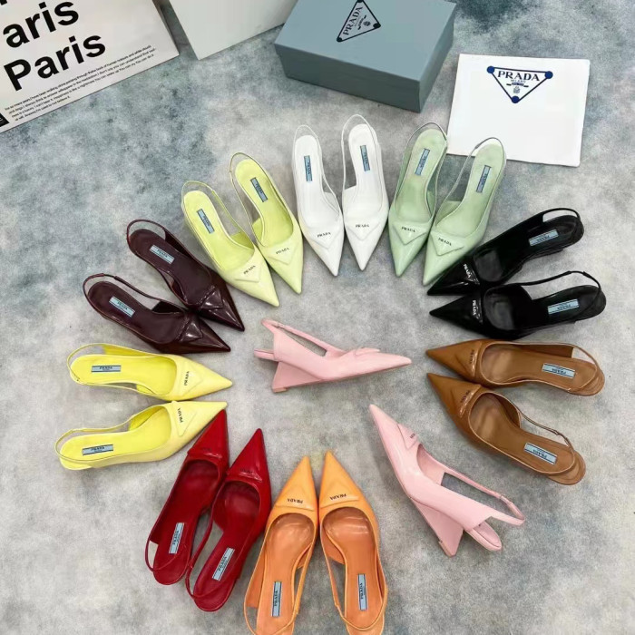 Prada Leather High Heels Shoes #nigo53632