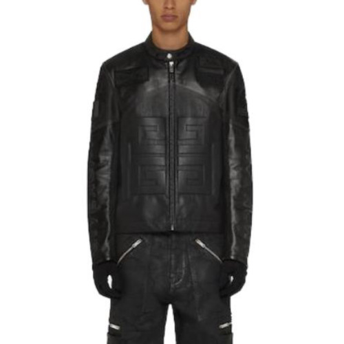 Givenchy Biker Leather Jacket Zip Up Coat #nigo96276