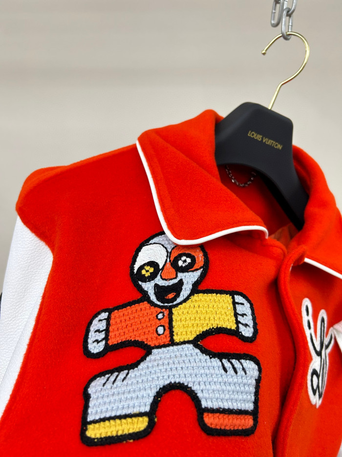 Louis Vuitton Mini Varsity Blouson Colour Blocked Baseball Jacket #nigo96269