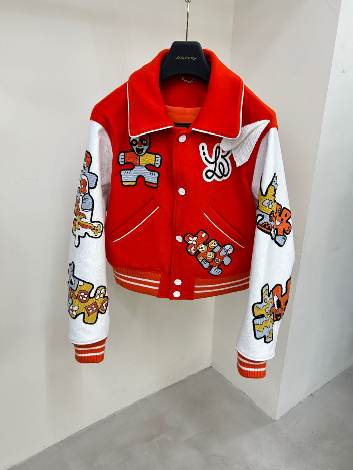 Louis Vuitton Mini Varsity Blouson Colour Blocked Baseball Jacket #nigo96269