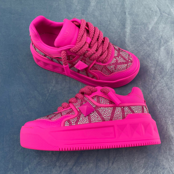 Valentino One Stud Xl Nappa Leather Low Top Sneaker Studded Athleisure Shoes #nigo96282