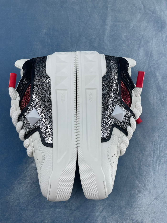 Valentino One Stud Xl Nappa Leather Low Top Sneaker Studded Athleisure Shoes #nigo96282