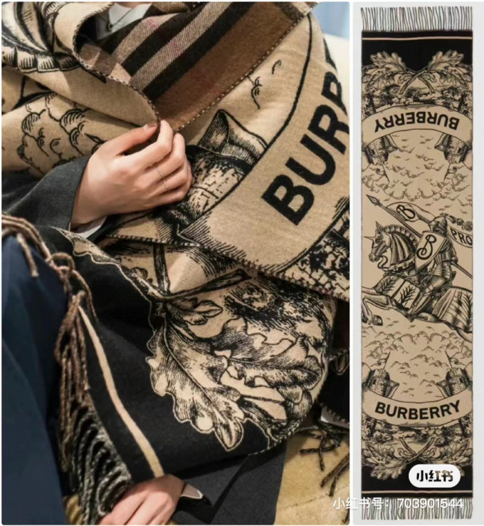 Burberry EKD Cashmere Reversible  Autumn And Winter Warm Scarf Shawl #nigo96285