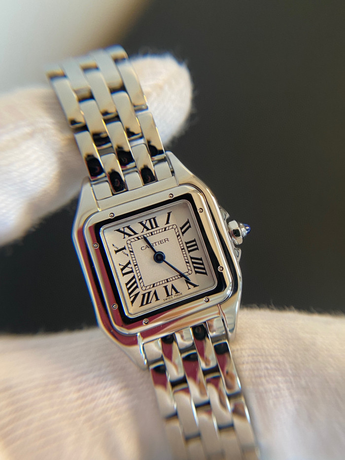 Cartier Cheetah Collection Silver Fashion Small Square Watch #nigo96317