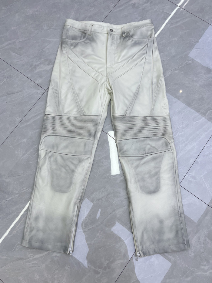 Balenciaga Men's Oversized Biker Jacket Baggy Pants In White #nigo95117